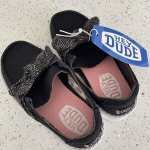 Hey Dudes Wendy Bow Y Essentials Youth Girl Size C11 Little Kids Slip On NWT